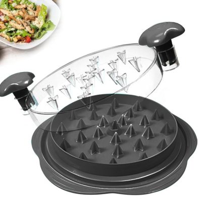 2pcs Black New Chicken Shredder - Effortless Chicken Breast Shredding Tool for Meal Prep and Baby Food**