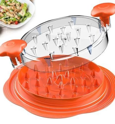 2pcs orange New Chicken Shredder - Effortless Chicken Breast Shredding Tool for Meal Prep and Baby Food