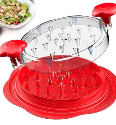 2pcs Red New Chicken Shredder - Effortless Chicken Breast Shredding Tool for Meal Prep and Baby Food