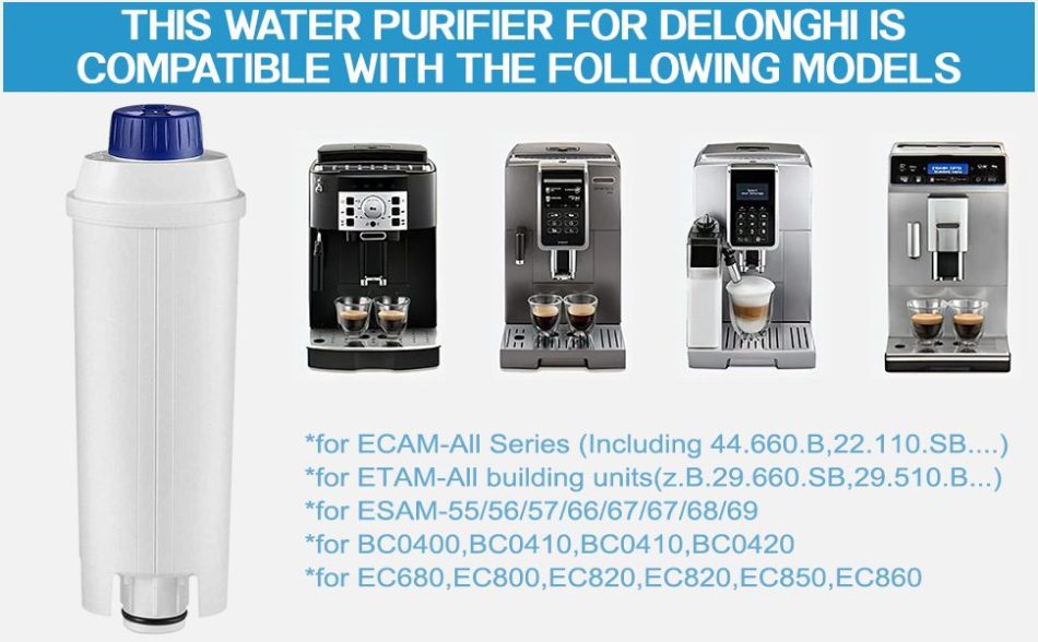 2pcs pack DeLonghi DLSC002 Carbon Filter – Replacement Water Filter for DeLonghi Coffee Machines, Active Carbon Purification - Image 2