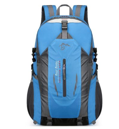 Blue Lightweight Hiking Backpack - Waterproof Outdoor Travel & Camping Bag with Multi-Compartment Design