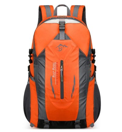 Orange Lightweight Hiking Backpack - Waterproof Outdoor Travel & Camping Bag with Multi-Compartment Design