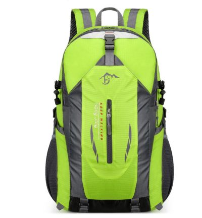 Green Lightweight Hiking Backpack - Waterproof Outdoor Travel & Camping Bag with Multi-Compartment Design