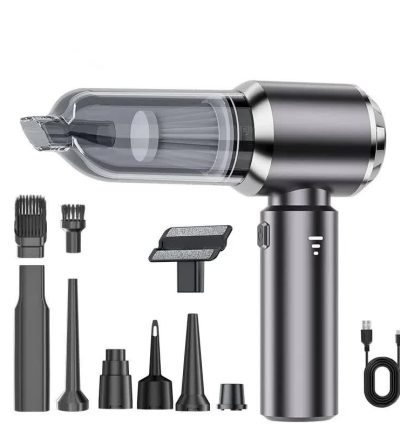 Gray ST-6653Plus Cordless Handheld Vacuum Cleaner - 16000PA Suction, 2000mAh Battery, Type-C Rechargeable