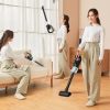 Black Portable Cordless Vacuum Cleaner - 120W, 10KPa Suction, 2000mAh Battery, Lightweight Design, with Soft Brush Attachment - Image 2