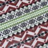 Circular Pattern Bohemian Style Canvas Backpack - Vintage Tribal Pattern Travel Bag with Leather Straps - Image 4