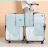 Light Blue Travel Packing Cube Set - 7-Piece Luggage Organizer for Clothes, Toiletries, and Accessories - Image 3