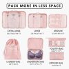 Light Blue Travel Packing Cube Set - 7-Piece Luggage Organizer for Clothes, Toiletries, and Accessories - Image 6