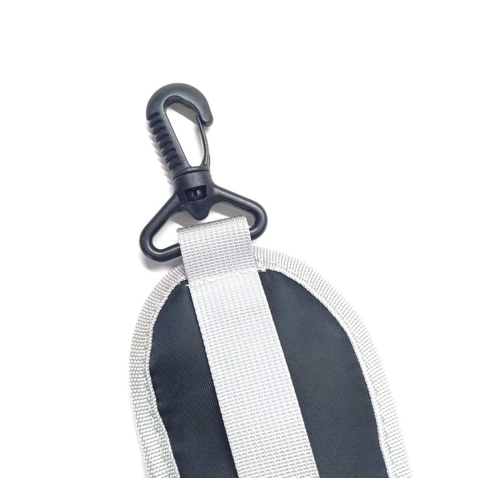 Black Adjustable Reflective double Harness with Clips - Versatile Shoulder Strap for Backpacks and Outdoor Gear - Image 4