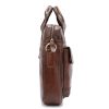 Brown Men's Genuine Leather Shoulder Bag - Vintage Business Briefcase - Image 4