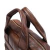 Brown Men's Genuine Leather Shoulder Bag - Vintage Business Briefcase - Image 6