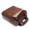 Brown Men's Genuine Leather Shoulder Bag - Vintage Business Briefcase - Image 8