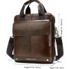 Brown Men's Genuine Leather Shoulder Bag - Vintage Business Briefcase - Image 9
