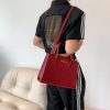 Light Brown Elegant Faux Crocodile Leather Handbag - Stylish Tote Bag with Adjustable Strap - Image 6