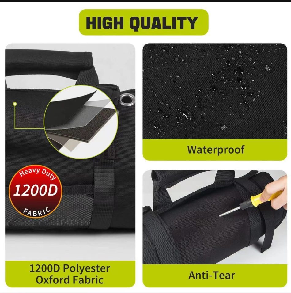 Heavy-Duty Tool Organizer Roll with Detachable Pouches - Image 3