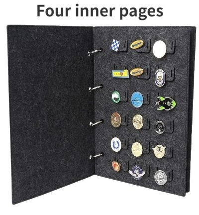 Felt Jewelry Display Book for Pin and Brooch Storage, Compact and Portable Organizer