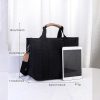 Pink Stylish Canvas Briefcase Tote Bag with Large Capacity for Women - Image 2