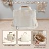 Pink Stylish Canvas Briefcase Tote Bag with Large Capacity for Women - Image 3