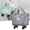 Black Large Capacity Travel Bag with Expandable Design, Waterproof & Wet-Dry Separation, 360° Spinner Wheels - Ideal for Students, Business, and Maternity - Image 2