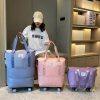 Pink Large Capacity Travel Bag with Expandable Design, Waterproof & Wet-Dry Separation, 360° Spinner Wheels - Ideal for Students, Business, and Maternity - Image 3