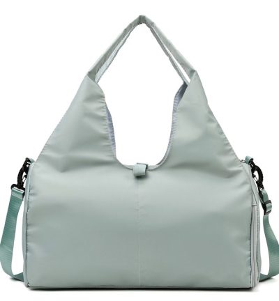 Light Green Oxford Fabric Women's Shoulder Bag, Large Capacity Yoga & Gym Bag with Separate Shoe Compartment - Stylish & Functional Sport Bag