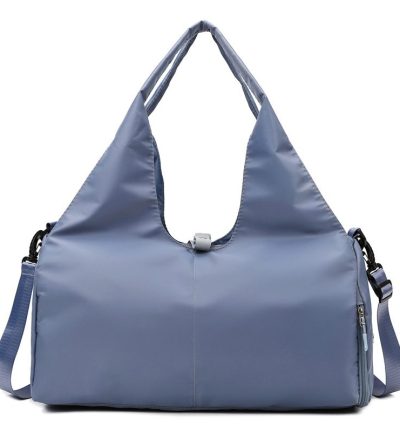 Blue Oxford Fabric Women's Shoulder Bag, Large Capacity Yoga & Gym Bag with Separate Shoe Compartment - Stylish & Functional Sport Bag