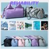 Blue Oxford Fabric Women's Shoulder Bag, Large Capacity Yoga & Gym Bag with Separate Shoe Compartment - Stylish & Functional Sport Bag - Image 3