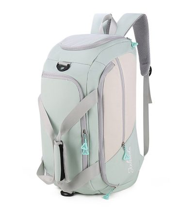Light Green Large Capacity Travel Backpack - Multi-Function Carry-On Bag for Clothes, Luggage Storage, and Business Trips