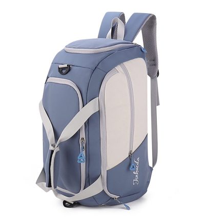 Blue Large Capacity Travel Backpack - Multi-Function Carry-On Bag for Clothes, Luggage Storage, and Business Trips