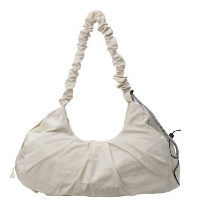 White Fashionable Lightweight Shoulder Bag - Compact Fitness Yoga Sports Bag for Women, Casual Training Bag