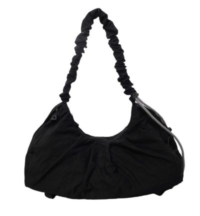 Black Fashionable Lightweight Shoulder Bag - Compact Fitness Yoga Sports Bag for Women, Casual Training Bag