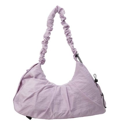 Purple Fashionable Lightweight Shoulder Bag - Compact Fitness Yoga Sports Bag for Women, Casual Training Bag
