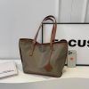 Grey New Large Capacity Tote Bag - Simple, Versatile Handbag for Casual Outings, Lightweight and Stylish - Image 5