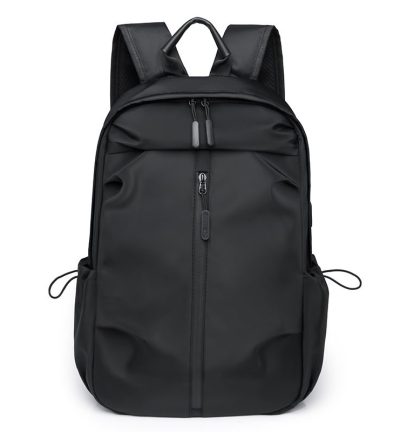 Black Casual Korean Style Backpack – Versatile Laptop Bag for Students, Business, and Travel – Fashionable and Practical