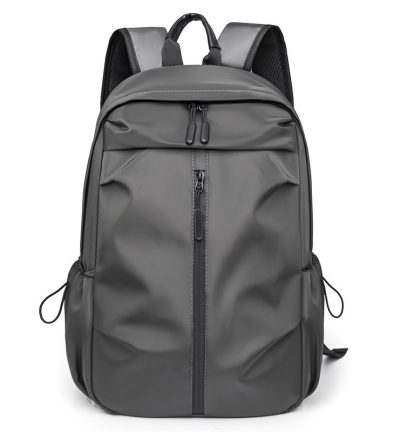 Grey Casual Korean Style Backpack - Versatile Laptop Bag for Students, Business, and Travel - Fashionable and Practical