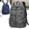 Dark Blue Casual Korean Style Backpack - Versatile Laptop Bag for Students, Business, and Travel - Fashionable and Practical - Image 4