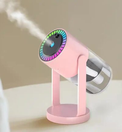 Pink Starry Sky Projection Humidifier – USB Ultrasonic Car and Home Air Humidifier, Mist Diffuser for Hydration