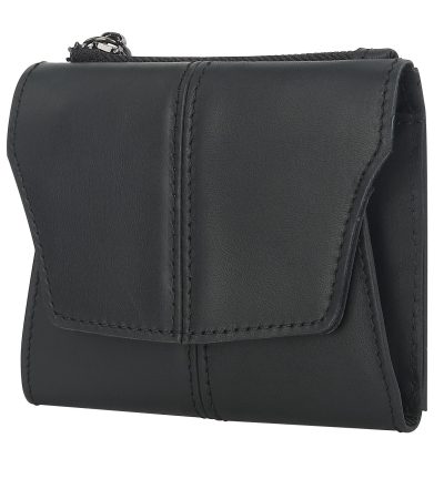 Black Genuine Leather Women’s Wallet – Multifunctional Coin & Card Holder, Fashionable Card Box in Top-Grade Cowhide