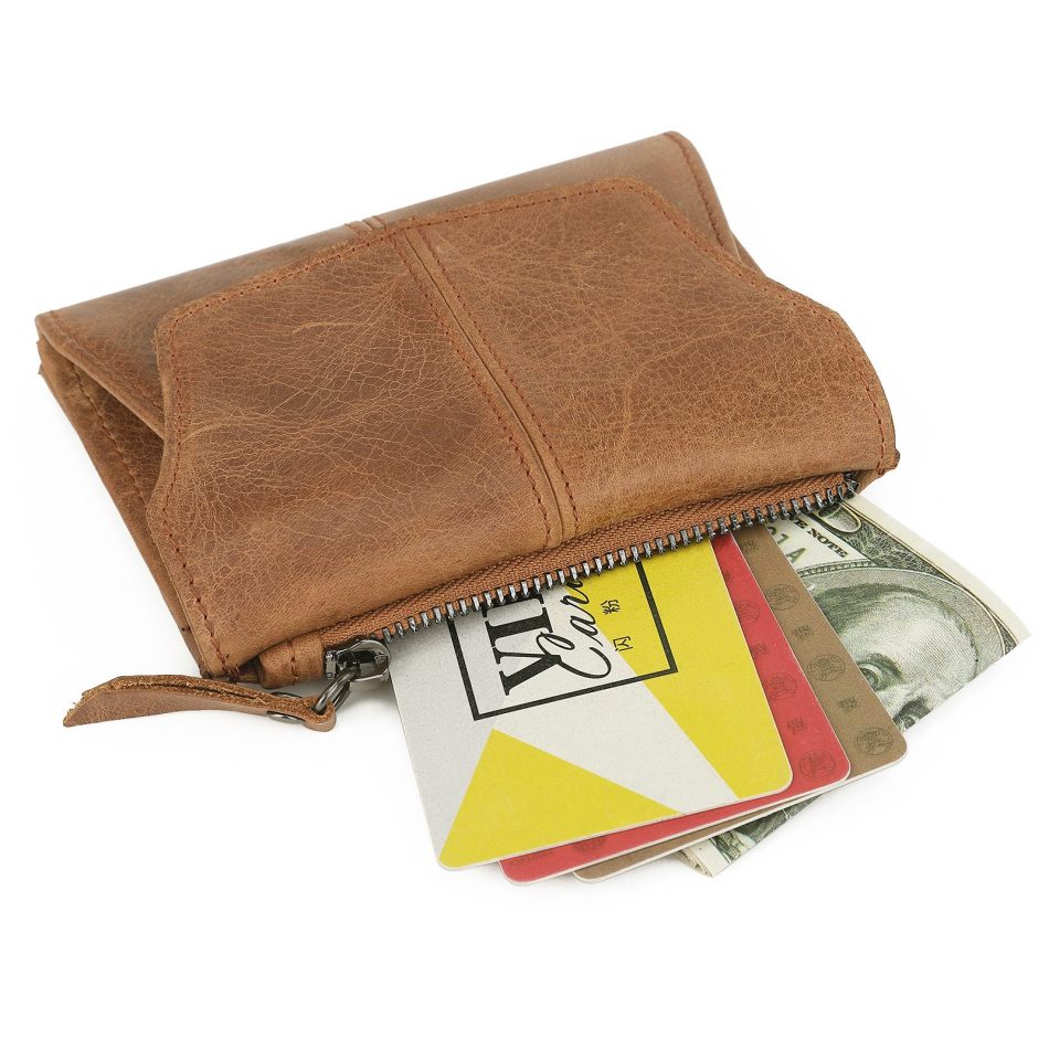 Olive Green Genuine Leather Women's Wallet - Multifunctional Coin & Card Holder, Fashionable Card Box in Top-Grade Cowhide - Image 3