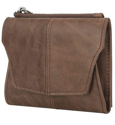 Brown Genuine Leather Women's Wallet -C Multifunctional Coin & Card Holder, Fashionable Card Box in Top-Grade Cowhide