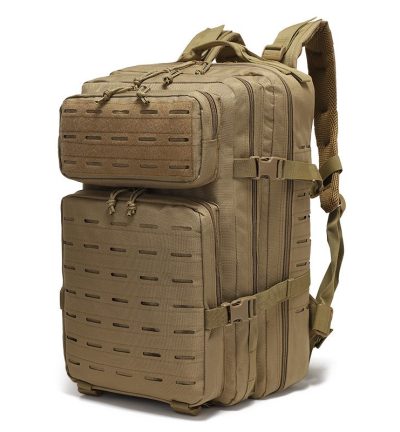 Khaki Outdoor sports backpack Large capacity travel commuter backpack Water-proof multifunctional backpack