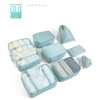 Cactus Pattern 8-Piece Travel Organizer Set - Packing Bags for Clothes, Shoes, Underwear, and Toiletries with Drawstring and Zip Pouches - Image 2