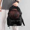 Pink And Black Large Capacity Sports Backpack, Waterproof Basketball & Soccer Bag, Separate Shoe Compartment, Student Backpack - Image 5