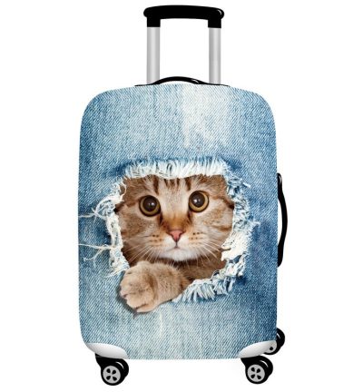 XL 29-32 Inch Elastic Luggage Cover with Zipper, Travel Suitcase Protector, Scratch Resistant Luggage Cover