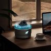 White Creative Cannon-Shaped Aromatherapy Diffuser with Colorful LED Lights, 280ml Ultrasonic Humidifier, Dual Mist Modes, Desktop Small Air Freshener - Image 2