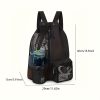 Blue Mesh Drawstring Swim Backpack with Wet Pocket - Lightweight Beach, Gym, Outdoor Sports Bag - 245g - Image 4