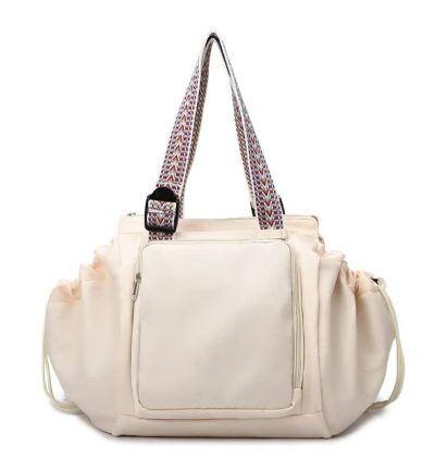 Off White Convertible Multifunctional Baby Cradle Travel Bag – Women’s Backpack, Shoulder Bag, Mummy Bag with Expandable Storage