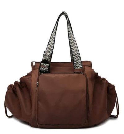 Brown Convertible Multifunctional Baby Cradle Travel Bag - Women's Backpack, Shoulder Bag, Mummy Bag with Expandable Storage