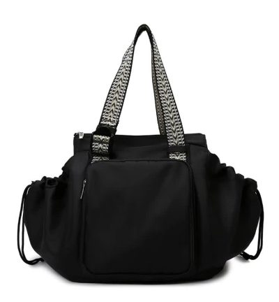 Black Convertible Multifunctional Baby Cradle Travel Bag - Women's Backpack, Shoulder Bag, Mummy Bag with Expandable Storage