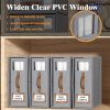 2 Pcs Gery Non-Woven Fabric Storage Box with Lid - Transparent Window, Moisture-Proo - Image 3